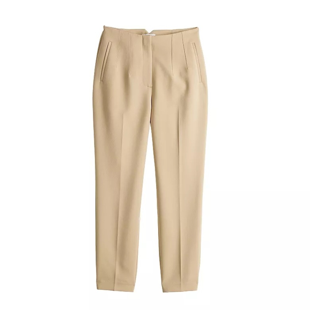 NWT Nine West High-Waisted Tapered Pants Brown Size 16 - Picture 4 of 4